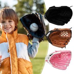 Duplo Falso Couro Espessado Baseball Batting Luva, Luva De PVC Durável, Polegar Reforçado Inferior - Image 2