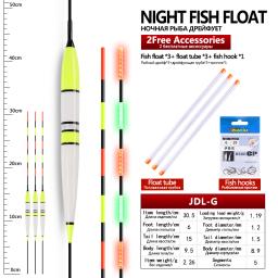 Flutuadores luminosos com 3 lâmpadas noturnas, 3 tubos flutuantes + 1 saco de presente, ganchos, dois modelos, ferramenta de rolha de pesca do lago, sem bateria - Image 5