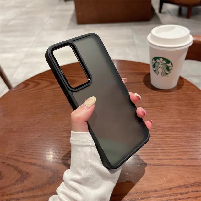 Capa híbrida à prova de choque para Samsung Galaxy S24 e S23 Ultra Plus, fosca e luxuosa