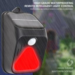 Luz de alarme movida a energia solar, à prova d'água, controle remoto, sensor de movimento, sirene, alarme estroboscópico, animal de estimação para casa, quintal, segurança ao ar livre - Image 4