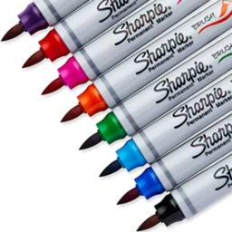 Kit 8 Caneta Marcador Permanente Brush Pen Coloridos Sharpie - Image 3