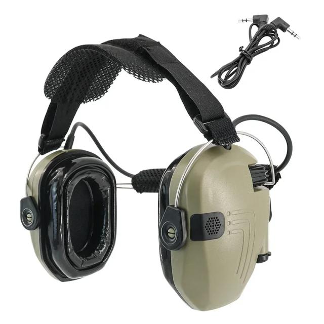 Fones de Ouvido Táticos com Cancelamento de Ruído para Caça e Airsoft - Proteção Auditiva e Conforto em Atividades ao Ar Livre