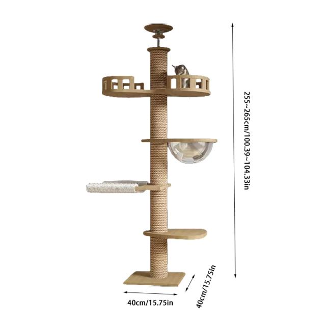 Yxt Casa de Árvore para Gatos, Brinquedos de Escalada de Vários Níveis, Prateleira de Escalada com Arranhadores
