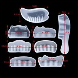 Epoxy Resin Comb Casting Mold para Artesanato, DIY Craft Supplies, Clear Base, Fazer Jóias, Moda Criativa - Image 6
