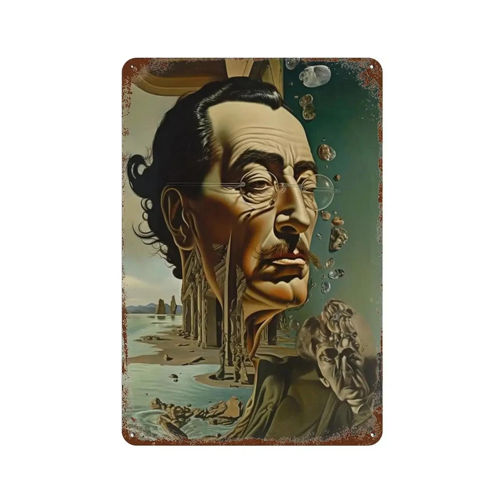 Surrealismo famosa obra de Salvador Dali, cartazes de metal, estanho sinais, decoração e impressões, Wall Art, Pictures for Living - Image 1