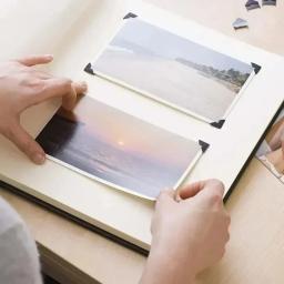 24/240 pçs diy adesivos de canto do vintage papel kraft ângulo quadro álbum adesivo auto-adesivo foto scrapbook imagem preservar decoração - Image 2