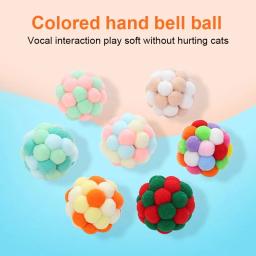 Brinquedo interativo gato Bola Mouse Cage Toy Plush Cor Artificial Na Chupeta Oy Pet Supplies Brinquedo De Pelúcia Interativo - Image 2