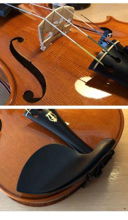Violino profissional artesanal com estojo e arco, instrumentos musicais, 4/4, amarelo dourado, high-end - Image 6