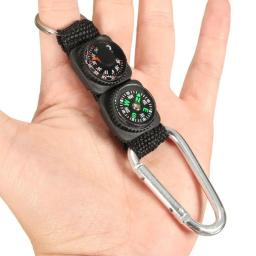 Universal Multifunction Mosquetão Keychain, 3 em 1, Camping, Escalada, Caminhadas, Mini Compass, Termômetro, Chaveiro Hanger, 1Pc - Image 4