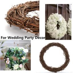 Rodada natural rattan grinalda, 10/15/20/25/30/40cm, anel de suspensão, para o casamento, festa de aniversário, diy - Image 4