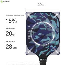 Alpsport nova deusa sakura usapa aprovada rosa pickleball paddle feminino único unibody t700 conjunto de fibra de carbono pro com bola grátis - Image 5