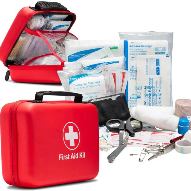 Kit de Primeiros Socorros Completo com 38 Peças para Casa, Camping e Viagens