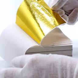 100 pçs arte artesanato design folhas de papel prático puro brilhante ouro prata rosa folha de ouro para dourado diy artesanato festa decoração - Image 6