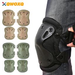 Joelheiras e cotoveleiras esportivas 4 tamanhos, almofada protetora profissional para skate, equipamento de segurança para esportes ao ar livre, alças ajustáveis para homens e mulheres - Image 1
