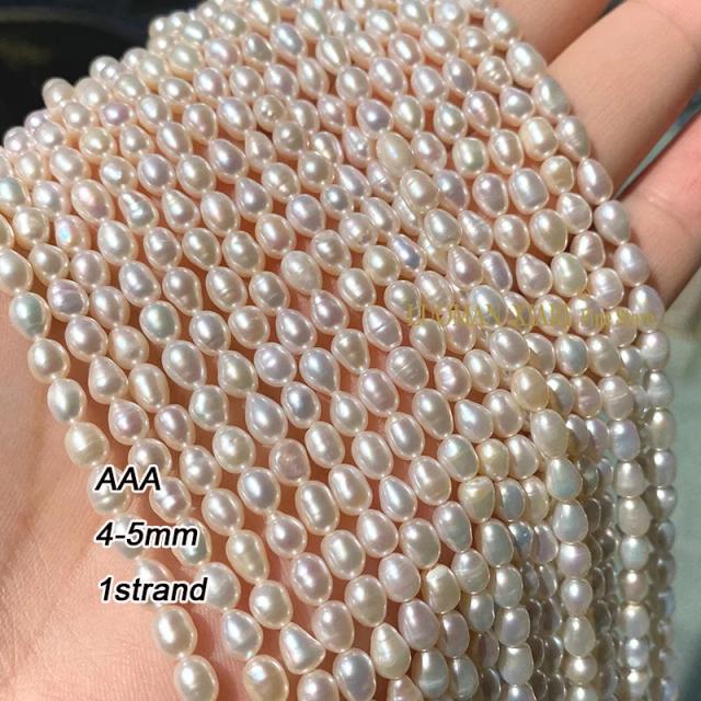 Pérolas de Água Doce AAAA para Jóias, Espere Beads em Forma de Arroz para DIY Pulseiras e Brincos, 100% Naturais