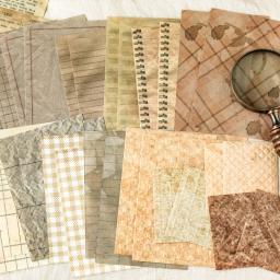 Mr. Paper-Papel Material Vintage, Decoração Base de Colagem Artesanal, Scrapbook, Papel Cartão, 6 Estilos, 28 Unidades por Saco - Image 2