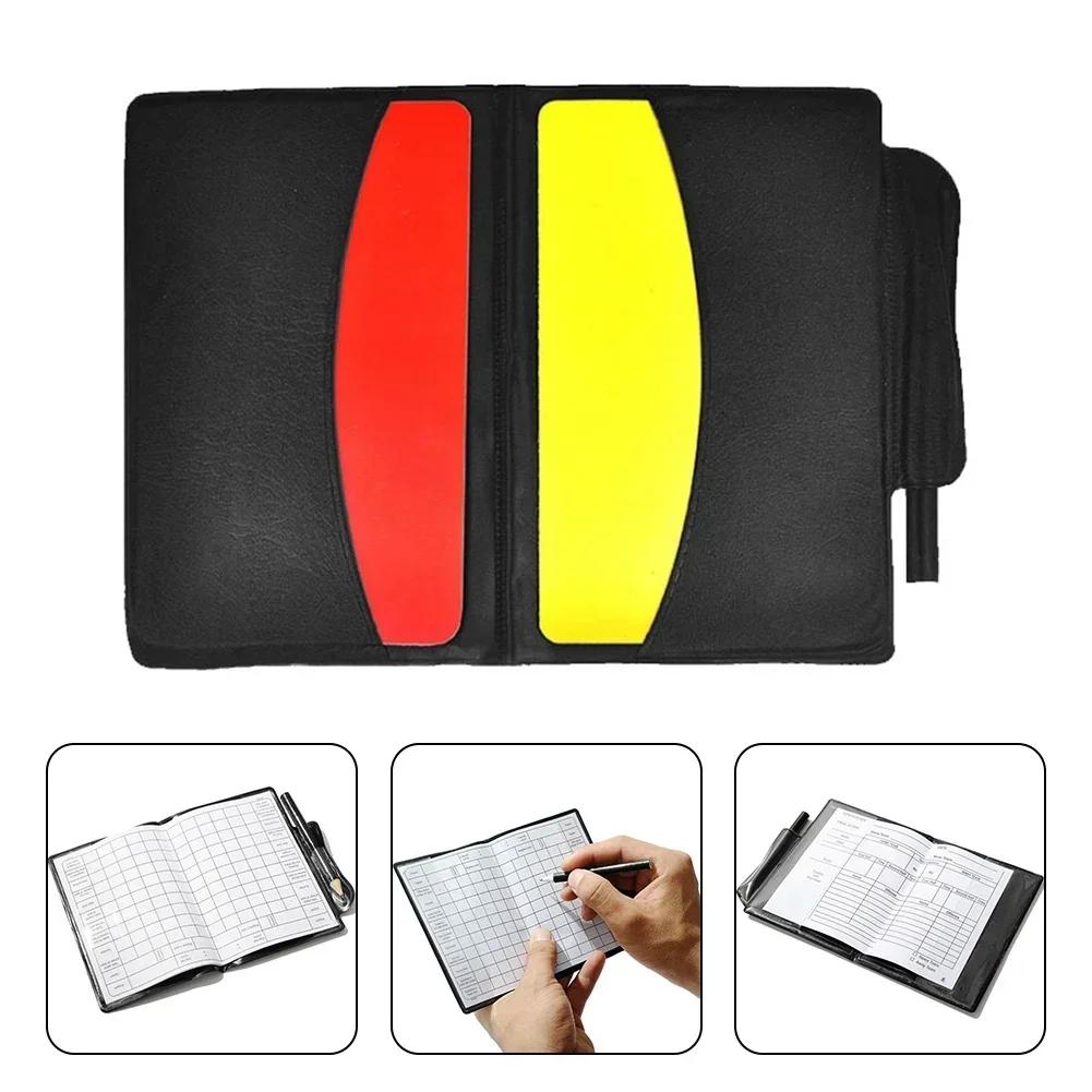 1 conjunto de bolsa para árbitro de futebol, notebook com cartão penal vermelho/amarelo, treinamento de justo, equipamento esportivo profissional - Image 1