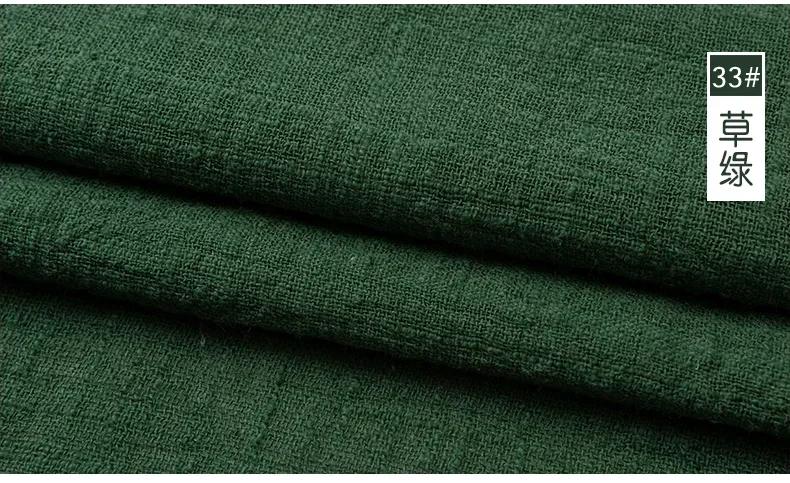 Tecido de algodão de linho fino macio de cor sólida material orgânico linho natural puro para costura diy roupas artesanais tecido de retalhos - Image 1