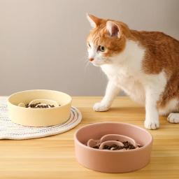Tigela cerâmica de alimentação lenta para animais de estimação, anti-engasgo, tigela de alimentação, cães e filhotes anti-tumble, pequenos e médios - Image 3