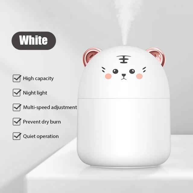Umidificador Pet Elegante e Funcional: Difusor de Aroma, Purificador de Ar e Pulverizador USB para Escritório e Carro