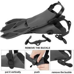 Ajustável Snorkel Swim Fins, Tamanho de Viagem, Curto, Adulto, Homens, Mulheres, Crianças, Open Heel Swimming Flippers, Snorkeling Diving - Image 3