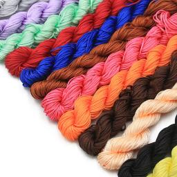 Nylon Cord Thread para DIY Jóias, nó chinês, macramé, rattail, colar, pulseira, acessórios têxteis para o lar, 25 cores, 2pcs por lote - Image 4