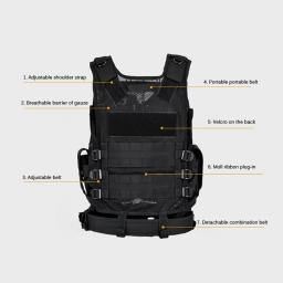 SWAT respirável Tactical Vest, Armadura de Combate Militar, Coletes Do Exército, Airsoft Jacket, Fato De Treino, Segurança, Caça, Ao Ar Livre, CS Jogo - Image 3