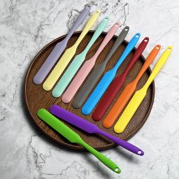 Raspador De Faca Longa De Silicone, Bolo Fazendo Pequenos Acessórios, Espátula De Silicone, Ferramentas De Cozimento Para Bolos, Creme De Cor - Image 4