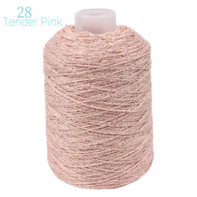 Fio de Seda Brilhante Lurex Metálico Prata para Tricô DIY, Ideal para Bonecas, Sacos e Chapéus - 100g 600m