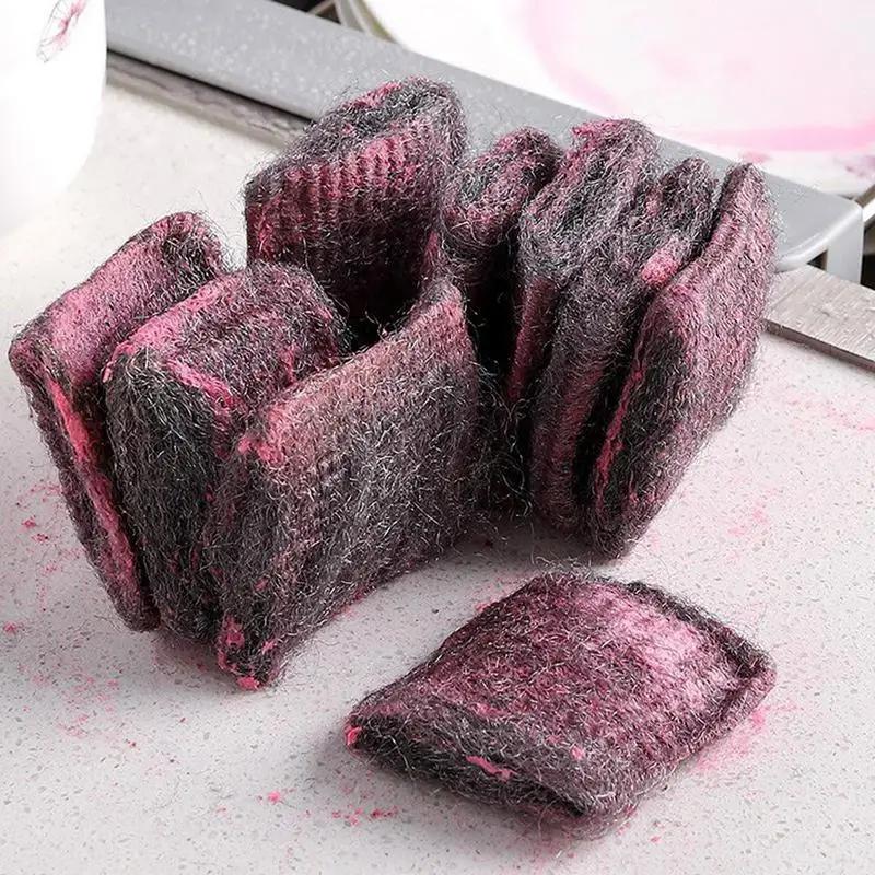 Conjunto de almofadas de esfrega de fio de aço, 10 peças para itens de acessórios de limpeza de cozinha, escova de sabão elétrica com removedor de óleo, esponja de lavar louça - Image 1