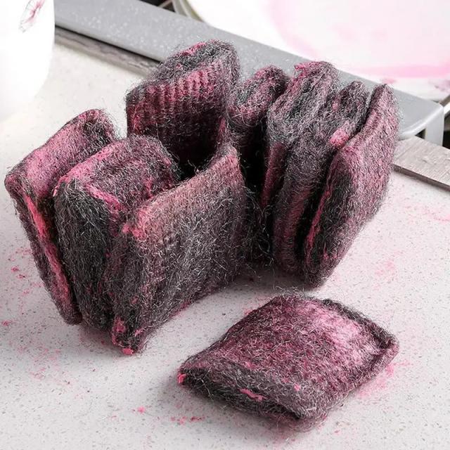 Conjunto de 10 Almofadas de Limpeza com Esfregador de Fio de Aço e Escova Elétrica para Cozinha