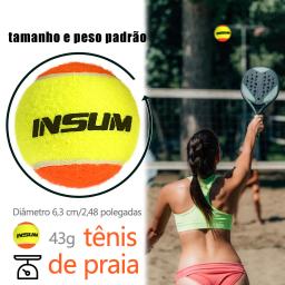 INSUM-Bolas de Ténis de Praia para Crianças, Acessórios de Treino Profissional, 50% Pressão Padrão, 3 Pcs, 6 Pcs, 9 Pcs - Image 2