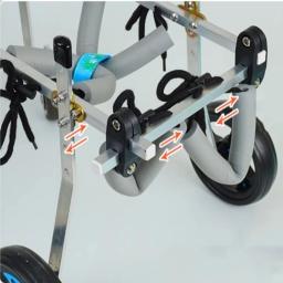 Cadeira de rodas para cães com suporte completo, 4 rodas, carrinho pequeno e médio, leve, metal, com deficiência - Image 6