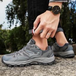 STRONGSHEN-Sapatos de caminhada ao ar livre para homens e mulheres, sapatos de escalada, botas esportivas impermeáveis, tênis trekking, moda para casal - Image 4