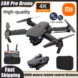 XIAOMI-Drone profissional com câmera grande angular, quadrotor RC dobrável, brinquedos de helicóptero, WiFi, FPV, HD, 1080p, 4K, E88, Novo - Image 1