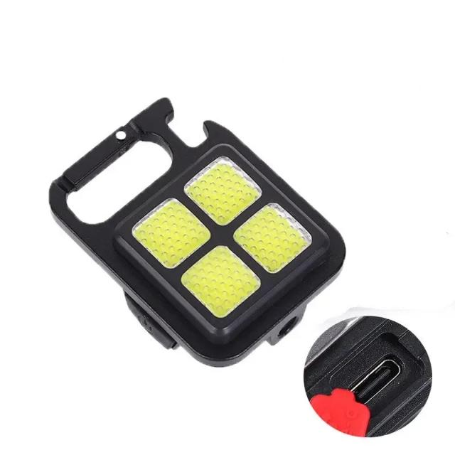 Lanterna LED COB Portátil Multifuncional 500mAh Carregamento USB