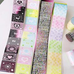 Fita Decorativa Washi Scrapbooking, Fitas Adesivas para Artes, Artesanato DIY, Álbum, Diário, Planejador Adesivos, Moldura Carta, 1Pc - Image 4