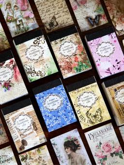 100 unidades/pacote Materiais Floral Papel Mini Livro DIY Scrapbooking Art Collage Álbum de Fotos Decor Junk Journal Craft Paper - Image 1