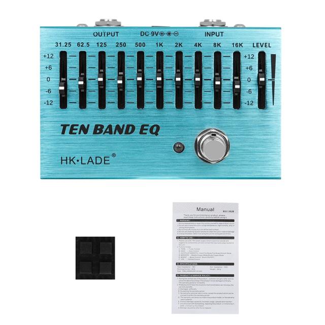 Pedal de Efeitos HK-LADE para Guitarra Elétrica - Distorção Extreme de Metal com Alto Ganho Overdrive e Acessórios Essenciais