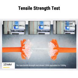 Outdoor Life-Saving corda para escalada, equipamentos de segurança, corda de segurança, seguro corda, resistência à tração, 1200 kg, 1800 kg - Image 4