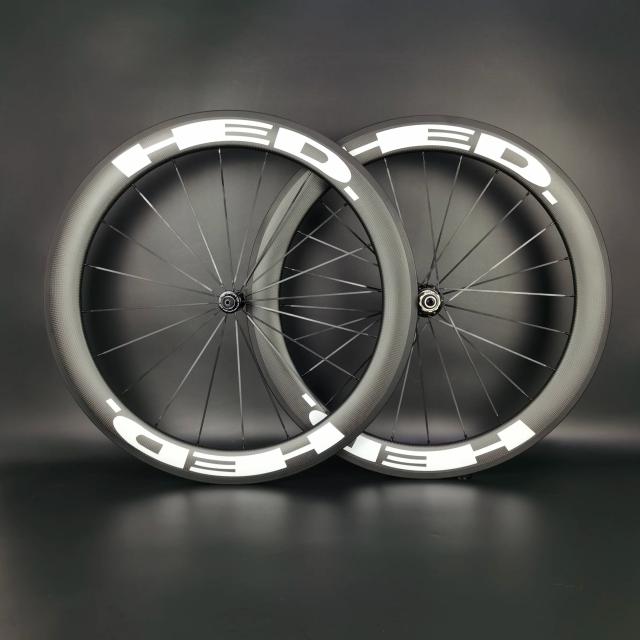 Conjunto de Rodas de Bicicleta de Estrada 700c Fibra de Carbono 50/60/88mm Powerway R13