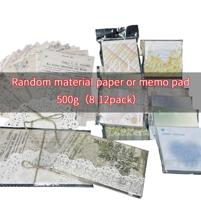 Conjunto de Papel de Fundo para Scrapbooking com 500g de Folhas Soltas para Presentes e Blocos de Memórias, Pacote Variado de 8 a 12 Itens