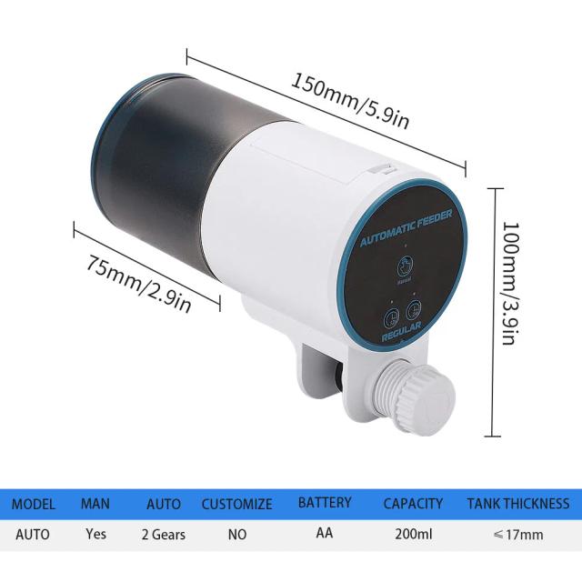 Alimentador Automático Inteligente para Tanque de Peixes Koi e Peixinhos Pequenos com Design Fechado