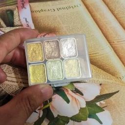 Paleta metálica portátil para pintura de unhas, perolado, tinta aquarela sólida, embalados à mão, estudante arte escola suprimentos - Image 3
