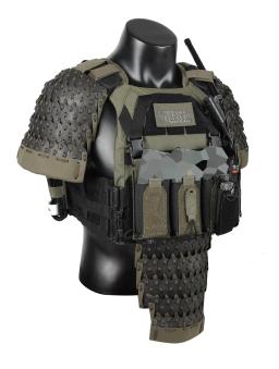 Saco De Armadura De Ombro Tático, Proteção De Metal De Aço Inoxidável, Airsoft Paintball Engrenagem Protetora - Image 5