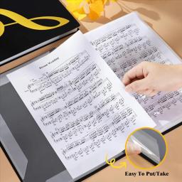 Pasta de partitura musical para carta tamanho A4, 60 páginas capacidade, suporte gravável e destacável, partituras musicais, branco - Image 6