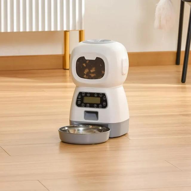 Máquina Inteligente de Alimentação Automática para Gatos e Cães com Controle Remoto e Programação de Porções