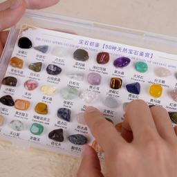 Amostra Mineral Irregular Multifuncional, Geologia Colorida Rocha Espécime, Gemas Naturais e Jades, Primeira Apreciação, 50Pcs por Caixa - Image 6