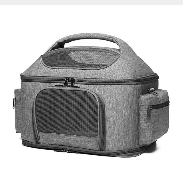 Bolsa Dobrável para Animais de Estimação - Transportadora Moderna para Gatos e Cães, Ideal para Viagens, 43x31x35cm