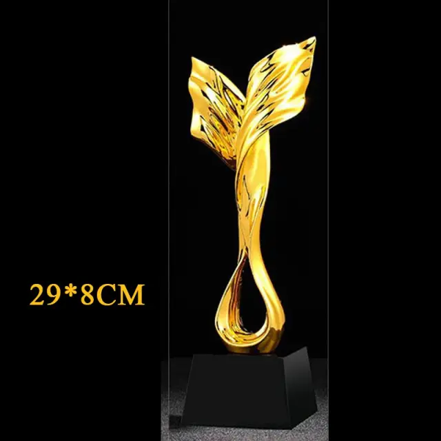 Troféu de Resina Personalizado para Lembranças de Esportes e Academia - Prêmio Banhado a Ouro de 28cm a 30cm